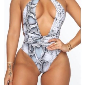 Snakeskin swim suit